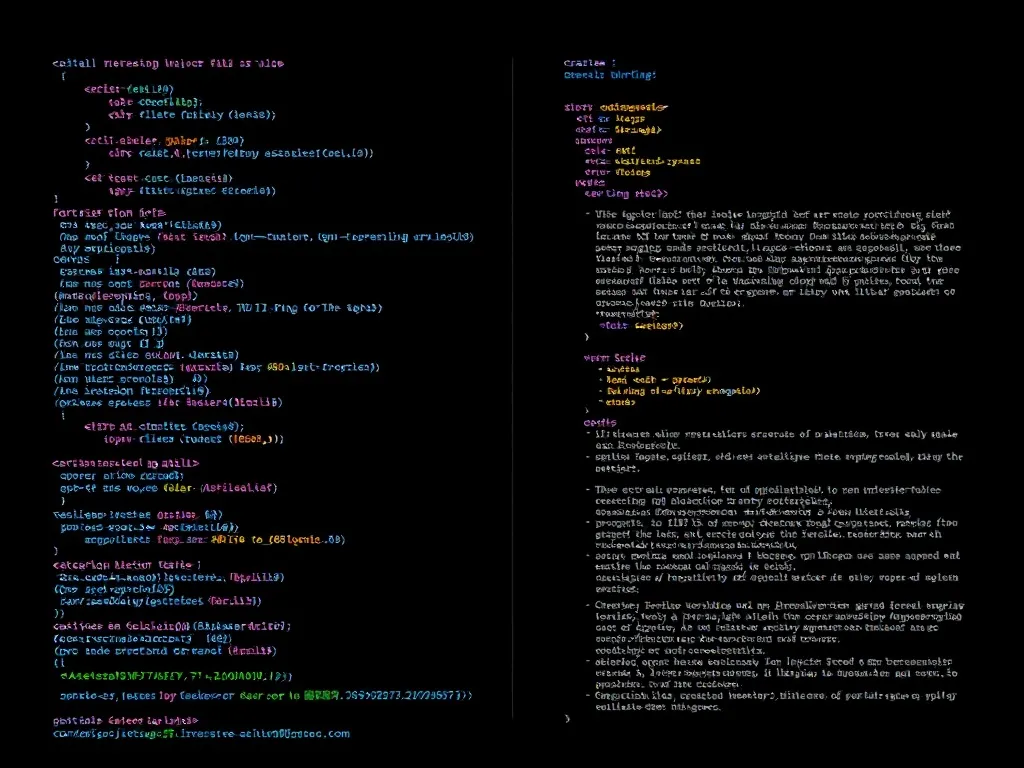 A minimalist dark software interface showing lines of code o